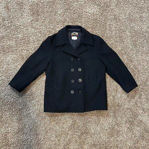 Vintage Made in USA Wool Double Button Peacoat Size M-L